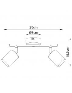 2L FIX SAND STRIP 2 X 50W GU-10 2