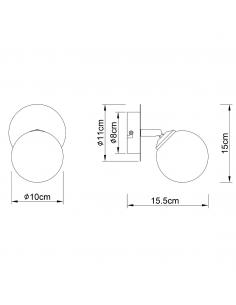 LUNA 1L BEIGE WALL LIGHT 1 X 30W G-9 2