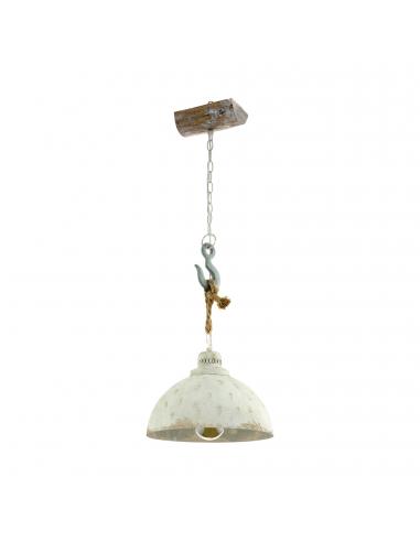 EGLO 33032 - REDDITCH Wooden pendant lamp in Wood, steel