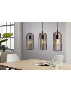 EGLO 49645 - ROCCAMENA Copper pendant lamp in black steel, copper 2