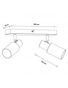 2L SAMBA CHROME STRIP 2 X 40W E-14 2