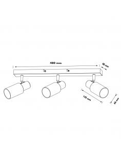 3L SAMBA CHROME STRIP 3 X 40W E-14 2
