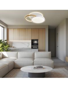 TAIGO WHITE-WOOD LED CEILING LIGHT 65W 8901LM 3000-4000-6000K 2