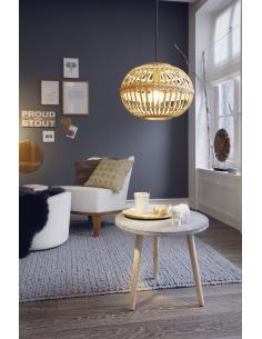 EGLO 49771 - AMSFIELD Wooden Pendant Lamp in Brown Steel and Wood 2