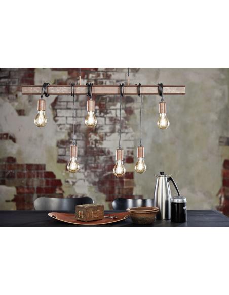 EGLO 49859 - TOWNSHEND 4 Steel Pendant Lamp