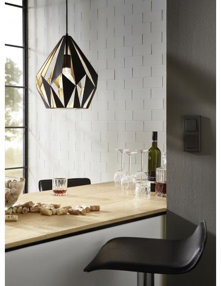 EGLO 49931 - CARLTON 1 Steel Pendant Lamp