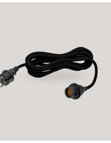 ARTEIXO CABLE TEXTIL COLOR NEGRO