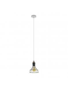 EGLO 33035 - ITCHINGTON 1 Hanging lamp made of Steel Wood, patina-grey wood