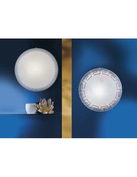 EGLO 80265 - MARS Wall / ceiling lamp in Steel and Satin Glass