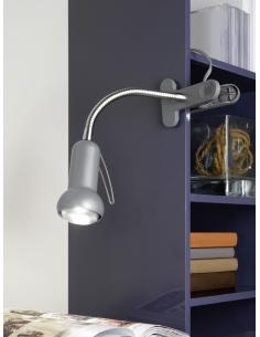 EGLO 81265 - FABIO LED Clip Lamp in Steel, silver plastic 2