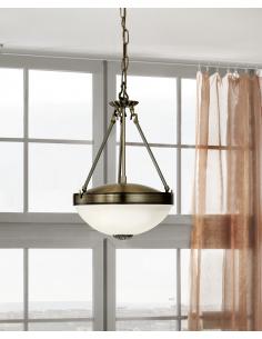 EGLO 82747 - SAVOY Burnished Cast Glass Pendant Lamp and Satin Glass 2