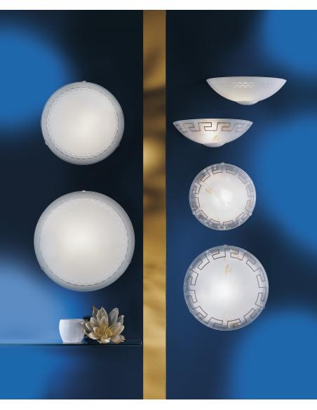 EGLO 82877 - TWISTER Wall / ceiling lamp in Steel and Satin Glass