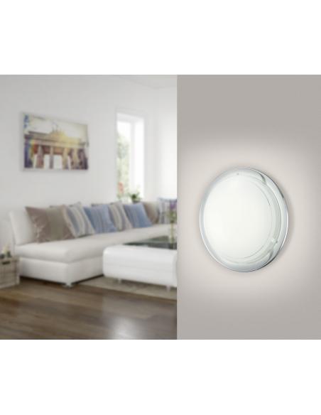 EGLO 83155 - PLANET 1 Wall / ceiling lamp in Steel and Lacquered Glass