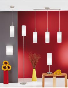 EGLO 85977 - TROY 3 Crystal Pendant Lamp in Matte Nickel Steel and Satin Glass 2