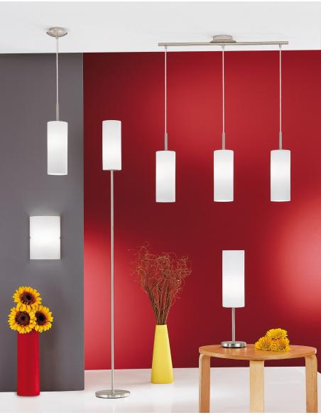 EGLO 85981 - TROY 3 Table lamp in Steel and Satin Glass