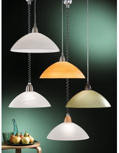 EGLO 87009 - LORD 2 Hanging Lamp made of Wood in Acrylic, silver wood, nickel-matte, Beech and Alabaster glass 2