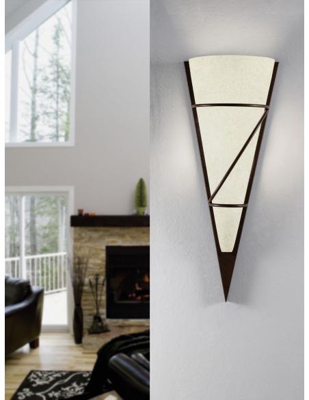 EGLO 87793 - PASCAL 1 Wall lamp in Steel and Whitewashed Glass