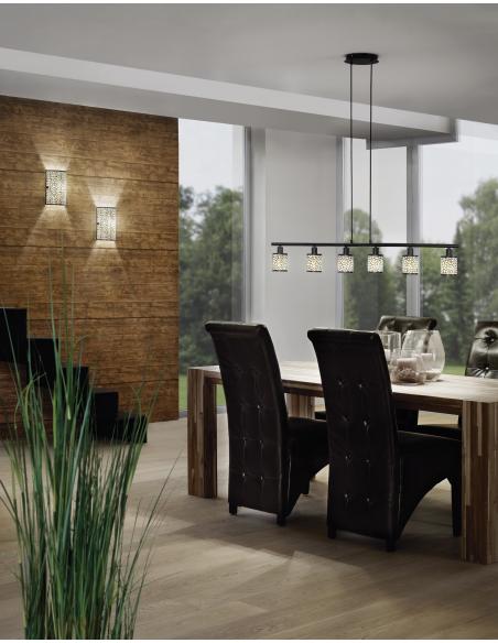 EGLO 89115 - ALMERA Wall Lamp in Steel and Glass