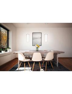 EGLO 89832 - PINTO Crystal Pendant Lamp in Chrome Steel and Glass, matte opaline glass 2