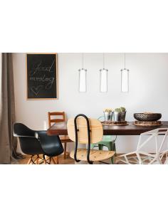 EGLO 89833 - PINTO Crystal Pendant Lamp in Chrome Steel and Glass, matte opal glass 2