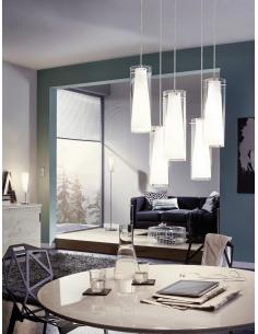 EGLO 89836 - PINTO Living Room Lamp in Chrome Steel and Glass, matte opal glass 2