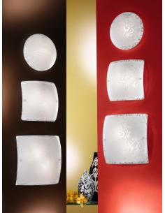 EGLO 90043 - SCALEA 1 Lámpara de Salón en Acero blanco y Vidrio satinado 2