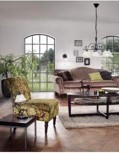 EGLO 91005 - MURCIA Crystal pendant lamp in black steel and alabaster glass 2