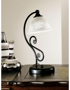 EGLO 91007 - MURCIA Living Room Lamp in Black Steel and Alabaster Glass 2