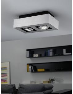 EGLO 91353 - LOKE 1 Lámpara de Superficie LED en Aluminio, acero aluminio cepillado, cromado, negro 2