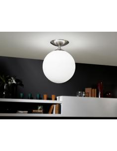 EGLO 91589 - RONDO Living Room Lamp in Nickel-matt Steel and Matte Opal Glass 2