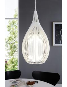 EGLO 92251 - RAZONI Crystal Pendant Lamp in White Steel and Satin Glass, steel 2