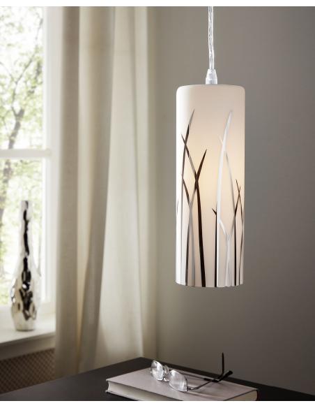 EGLO 92739 - RIVATO Pendant lamp in Steel and Lacquered Glass