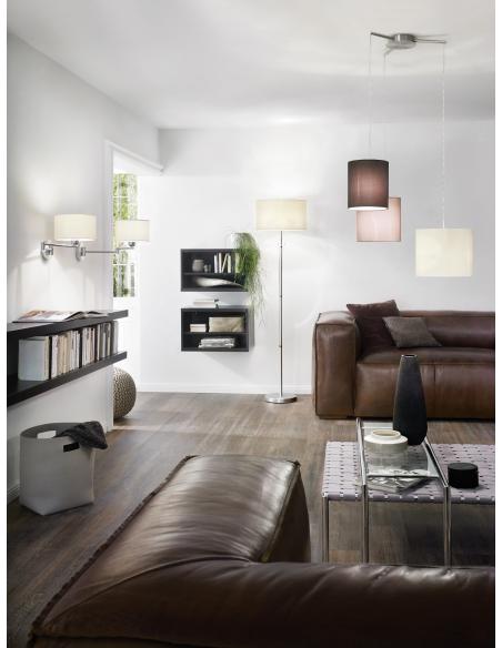 EGLO 92755 - TOMBOLO Pendant lamp in Steel and Textile with velcro closure