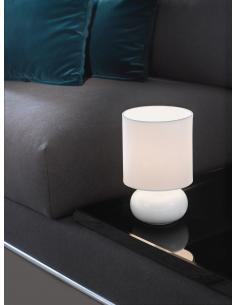 EGLO 93046 - TRONDIO Lámpara de Tela en Cerámica blanco y Textil 2