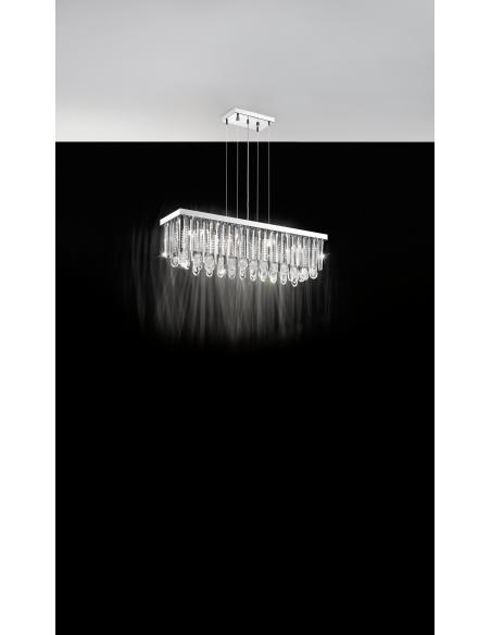 EGLO 93423 - CALAONDA Pendant lamp in Stainless Steel and Glass