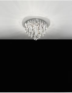 EGLO 93433 - CALAONDA Glass Ceiling Light in Chrome Stainless Steel and Crystal 2