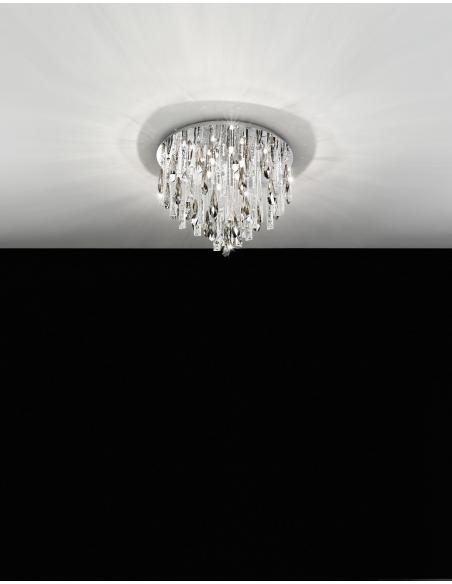 EGLO 93433 - CALAONDA Ceiling lamp in Stainless Steel and Glass