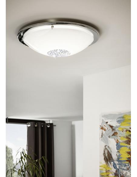 EGLO 93778 - GIOLINA Ceiling lamp in Steel and Glass, glass