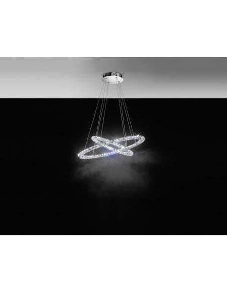 EGLO 93946 - TONERIA Pendant lamp in stainless steel and glass