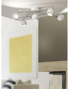 EGLO 94252 - LOCANDA LED ceiling light in white steel, chrome 2