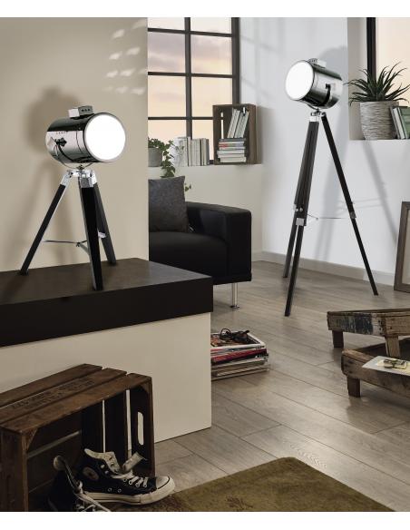 EGLO 94368 - UPSTREET Lámpara de pie en Madera, acero y Acero