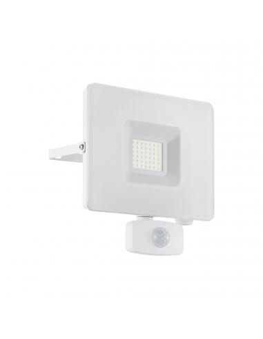 EGLO 33158 - FAEDO 3 Outdoor wall light with motion sensor in white Aluminum and Glass