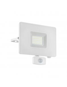 EGLO 33159 - FAEDO 3 Outdoor wall light with motion sensor in white Aluminum and Glass