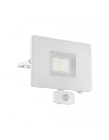 EGLO 33159 - FAEDO 3 Outdoor wall light with motion sensor in white Aluminum and Glass