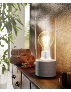 EGLO 94549 - TORVISCO 1 Living Room Lamp in Gray Steel and Glass 2