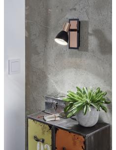 EGLO 94584 - BARNHAM Living Room Lamp in black steel, copper 2