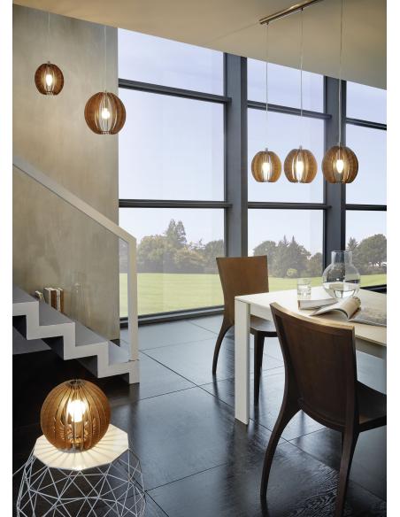 EGLO 94635 - COSSANO Pendant Lamp in Steel and Wood