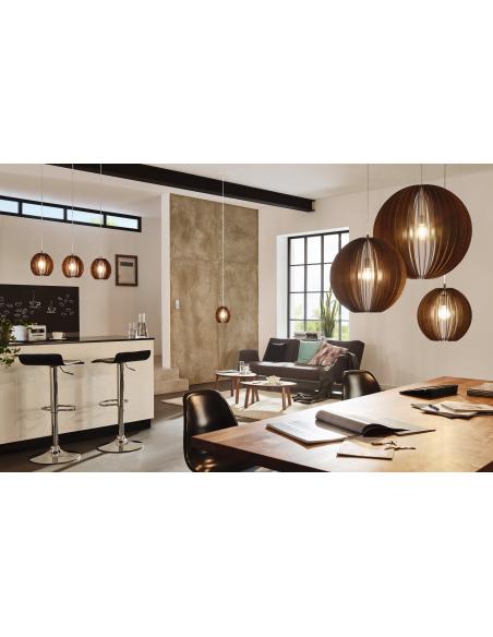 EGLO 94637 - COSSANO Lámpara colgante en Acero y Madera