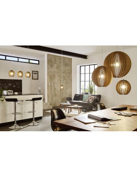 EGLO 94764 - COSSANO Pendant Lamp in Steel and Wood