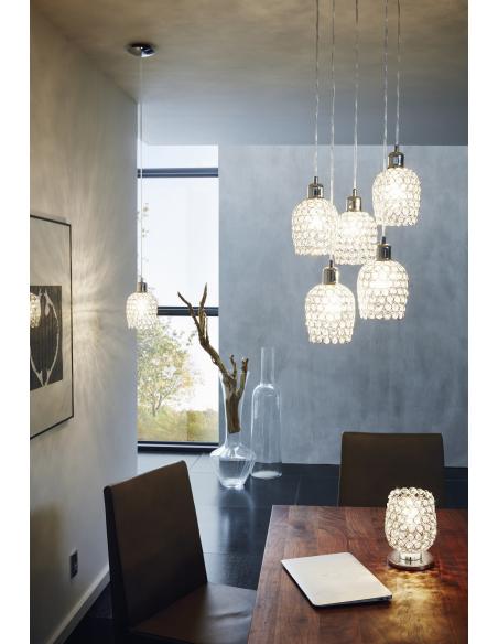 EGLO 94899 - BONARES 1 Table lamp in Steel and Steel, glass